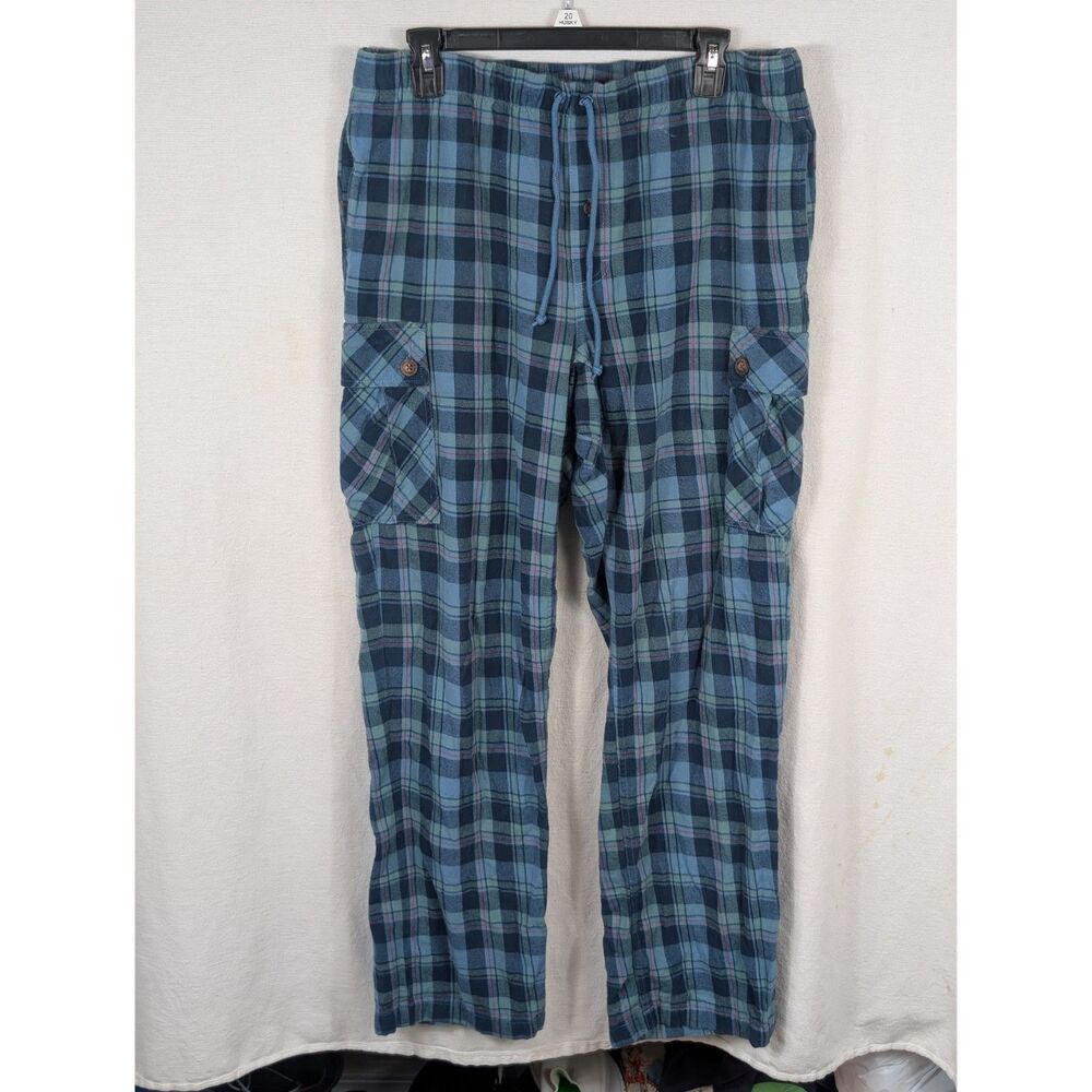 Duluth Trading Flannel Plaid Cargo Pajama Pants Size Men's Mx32